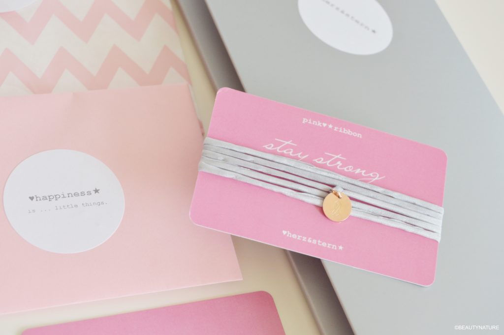 Pink Ribbon Armband herz&stern