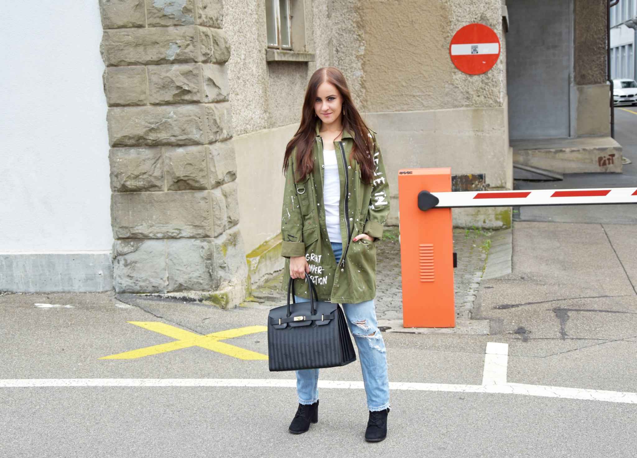 Parka Zara Jeans Look Outfit Fashionblogger