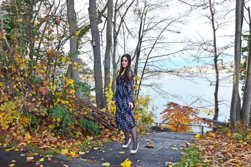 Autumn flower dress look ootd fashionblogger
