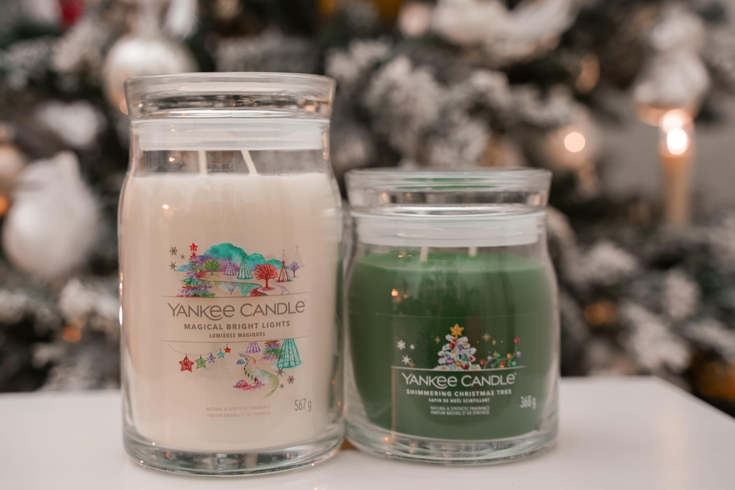 Weihnachtliche Atmosphäre mit den Kerzen von WoodWick und Yankee